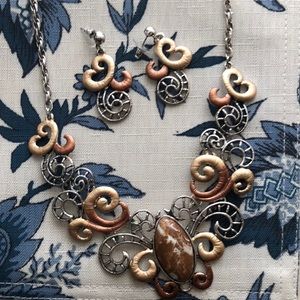 Necklace with matching earrings